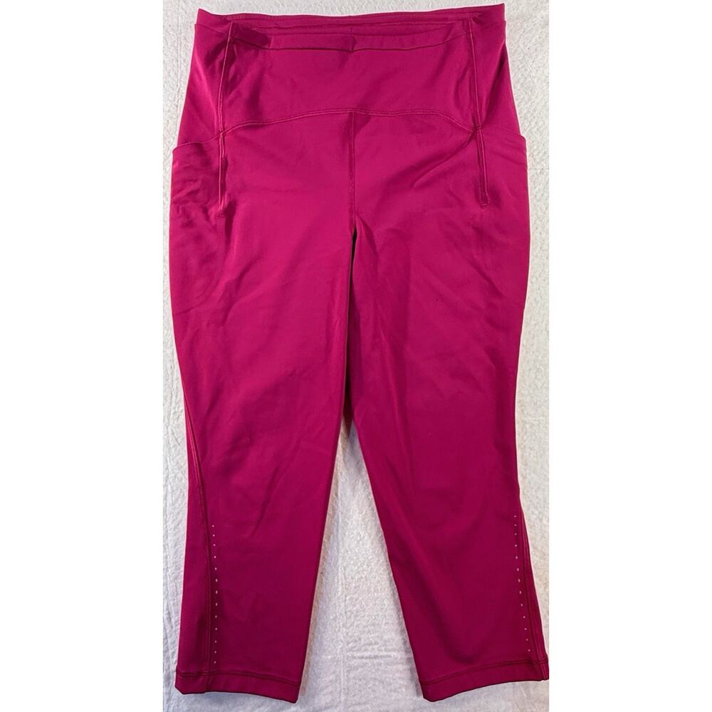Lululemon Swift Speed HR Crop 15” Flat Waist *Luxtreme Wild Berry WLDB00395 Sz 8